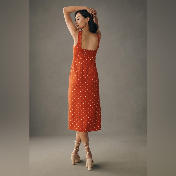 β¨ Anthropologie Sweetheart Button-Front Dress Sz 10 - Picture 3 of 10